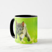 de vliegende kitten mok (Voorkant links)