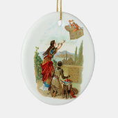 De vliegende koffer  keramisch ornament (Rechts)