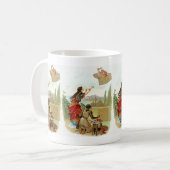 De vliegende koffer koffiemok (Voorkant links)
