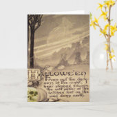 De vliegende Pompoen van de Schedel van de Heks Kaart (Gele Bloem)