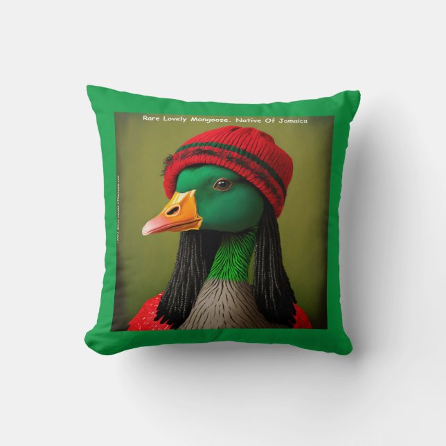 De Vliegende Reggae Mangoe Van Jamaica Kussen (Voorkant)