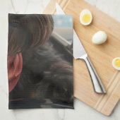 De vliegende Schotse Terriër hond Theedoek (Quarter Fold)