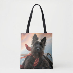 De Vliegende Schotse Terriër Hond Tote Bag