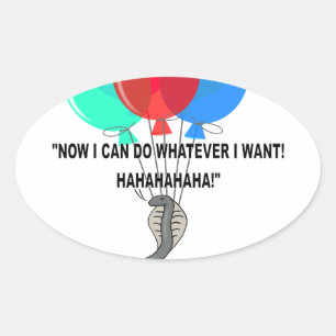 De vliegende slang ovale sticker