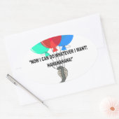 De vliegende slang ovale sticker (Envelop)