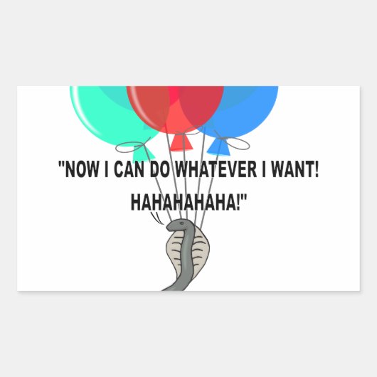 De vliegende slang rechthoekige sticker (Voorkant)