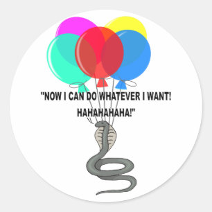 De vliegende slang ronde sticker