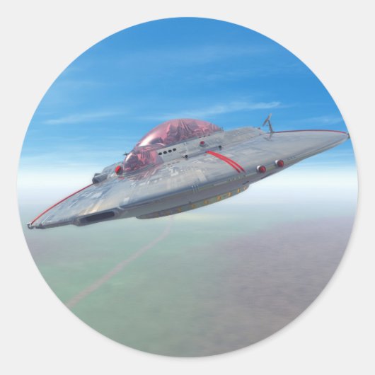 De vliegende Sticker Saucer (Voorkant)