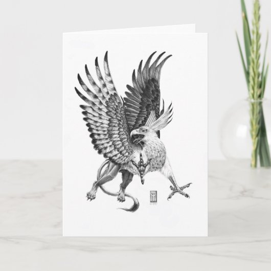 De vliegende Witte HoofdIllustratie van de Kaart (Voorkant)