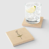 De vliegenvanger van Selby - de Amerikaanse vogels Stenen Onderzetter (Zijkant)