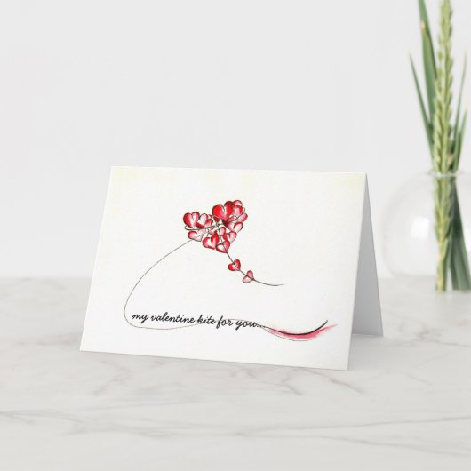 De Vlieger van de Liefde van Valentijn voor u Feestdagen Kaart (Voorkant)