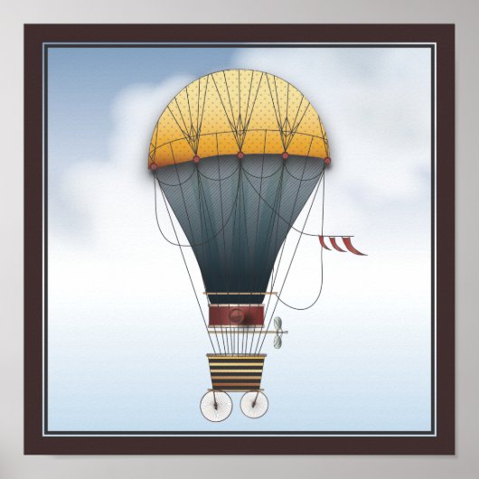 De vliegmachine Abelle Steampunk Poster (Voorkant)
