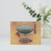 De vliegmachine Aleutian Steampunk Briefkaart (Staand voorkant)