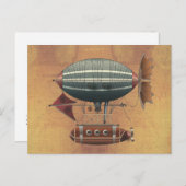 De vliegmachine Aleutian Steampunk Briefkaart (Voorkant / Achterkant)