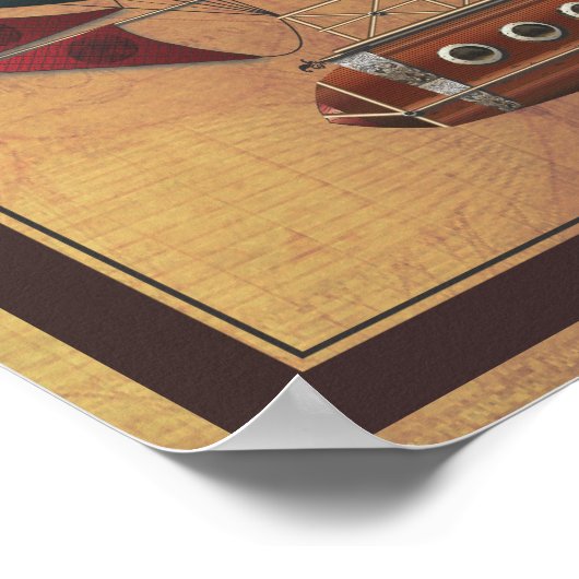 De vliegmachine Aleutian Steampunk Poster (Hoek)