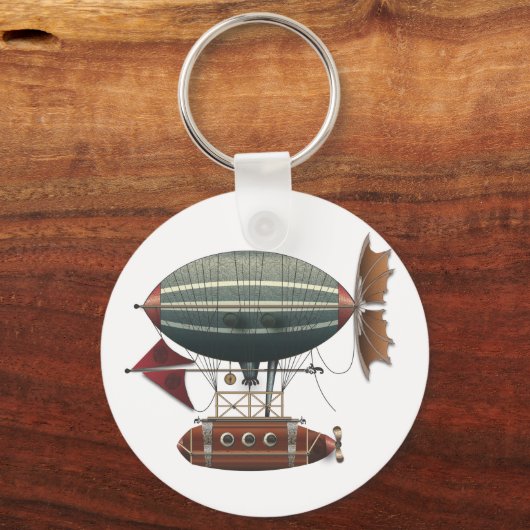 De vliegmachine Aleutian Steampunk Sleutelhanger (Voorkant)