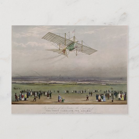 De vliegmachine briefkaart (Voorkant)