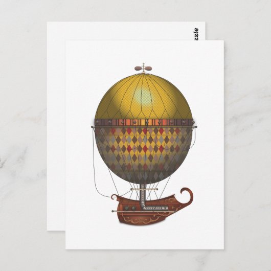 De vliegmachine Nautisme Steampunk Briefkaart (Voorkant / Achterkant)