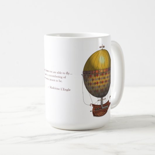 De vliegmachine Nautisme Steampunk Koffiemok (Voorkant rechts)