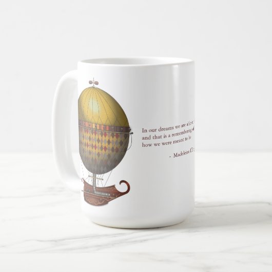 De vliegmachine Nautisme Steampunk Koffiemok (Voorkant links)