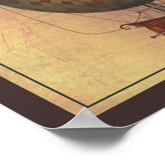 De vliegmachine Nautisme Steampunk Poster (Hoek)