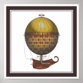 De vliegmachine Nautisme Steampunk Poster (Voorkant)