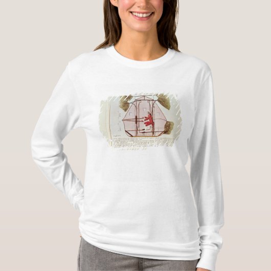 De vliegmachine van Jean Pierre Blanchard T-shirt (Voorkant)
