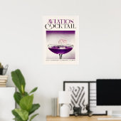 De vliegtuigcocktail: een Violet Delight Poster (Thuiskantoor)