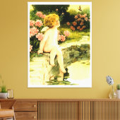 DE VLINDER Bessie Pease Gutmann Art Canvas Afdruk (Insitu (Woonkamer))