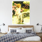 DE VLINDER Bessie Pease Gutmann Art Canvas Afdruk (Insitu (Slaapkamer))