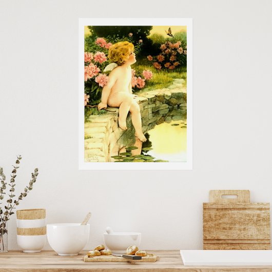 DE VLINDER Bessie Pease Gutmann Art Poster (Keuken)