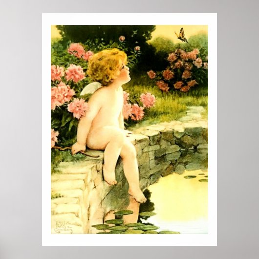 DE VLINDER Bessie Pease Gutmann Art Poster (Voorkant)