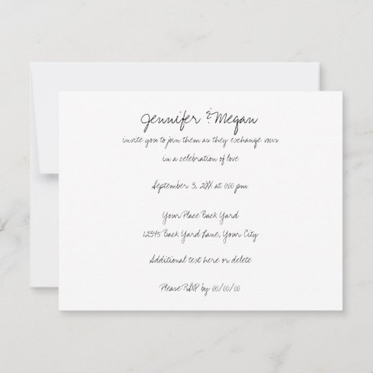 De vlinder bewaart de Datum Save The Date (Achterkant)