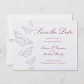 De vlinder bewaart de Datumkaarten Save The Date (Voorkant)