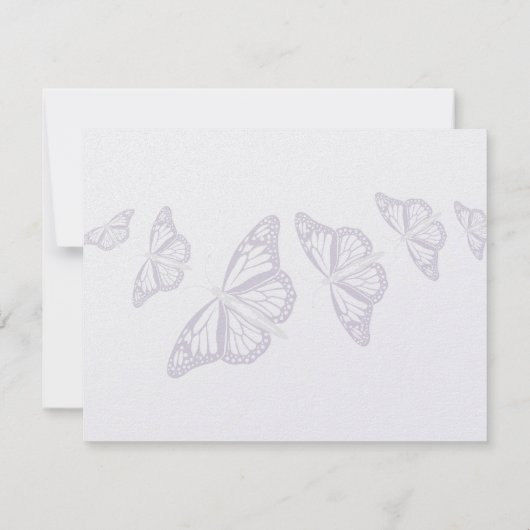 De vlinder bewaart de Datumkaarten Save The Date (Achterkant)