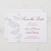 De vlinder bewaart de Datumkaarten Save The Date (Voorkant / Achterkant)