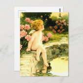 De vlinder (c. 1920) Bessie Pease Gutmann Briefkaart (Voorkant / Achterkant)