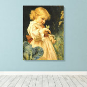 De vlinder canvas afdruk (Insitu (Houten vloer))