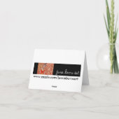 De vlinder dankt u kaardt bedankkaart (Achterkant)