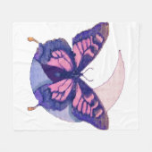 De vlinder en zijn halve maan fleece deken (Voorkant (Horizontaal))