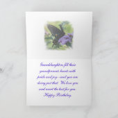 De vlinder Granddaugher kaart-past aan Bedankkaart (Binnen)