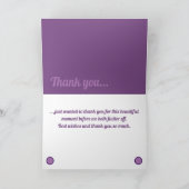 De vlinder in Bloemen dankt u kaardt Bedankkaart (Binnen)