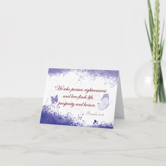 De Vlinder Notecard van de welvaart Kaart (Voorkant)