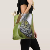 De vlinder sluit omhoog canvas tas (Dichtbij)