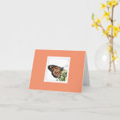 De Vlinder van de monarch (Colorized) Kaart (Gele Bloem)