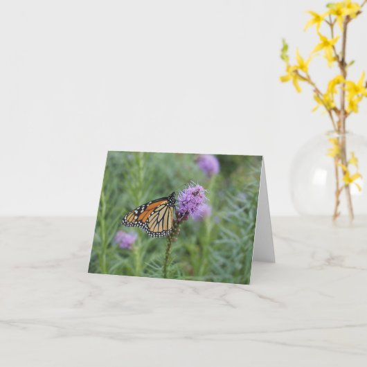 De Vlinder van de monarch Kaart (Gele Bloem)