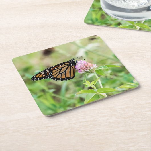 De Vlinder van de monarch Kartonnen Onderzetters (Schuin)