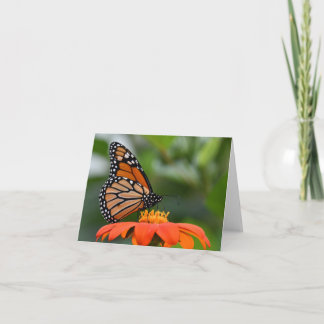De Vlinder van de monarch op Bloem Kaart