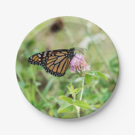 De Vlinder van de monarch Papieren Bordje
