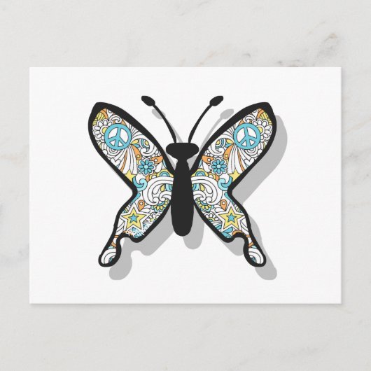 De Vlinder van het Teken van de vrede Briefkaart (Voorkant)